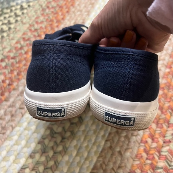 Superga Navy Cotu Classic Trainer Canvas Sneakers size 9 1/2 - Picture 7 of 12